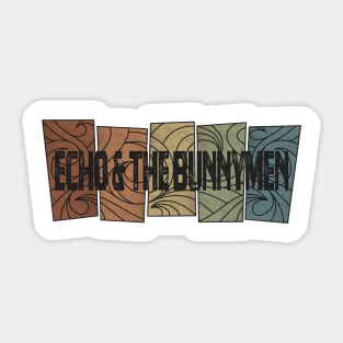 Echo & the Bunnymen Retro Pattern Sticker